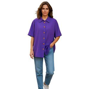 Vintage D E Frantoria Purple Blouse Size 14